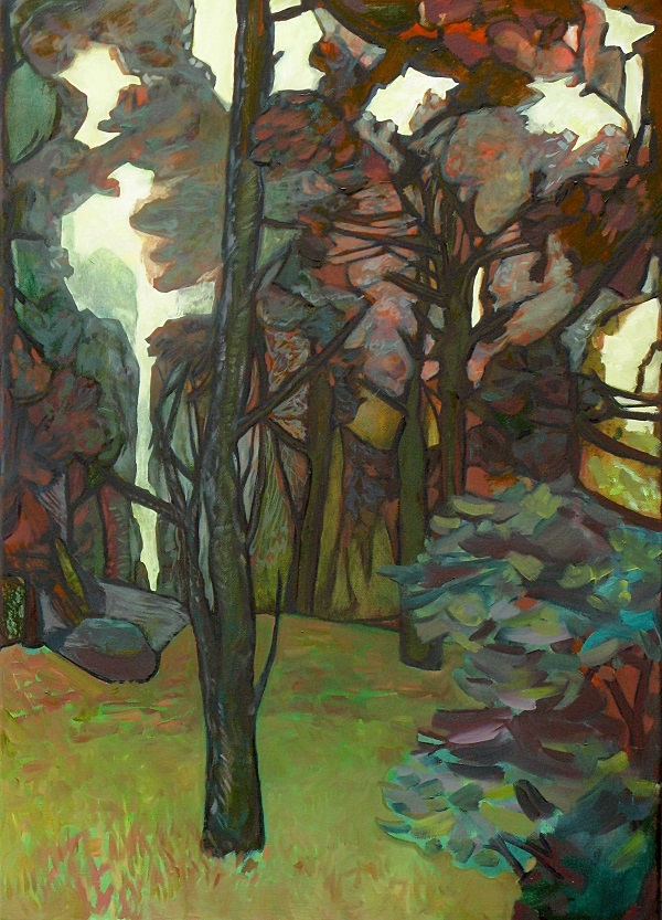 La fabrique, huile sur toile, Jocelyne Clémente